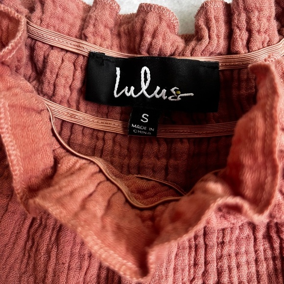 Lulu's Rust Off-Shoulder Blouse - Picture 3 of 3